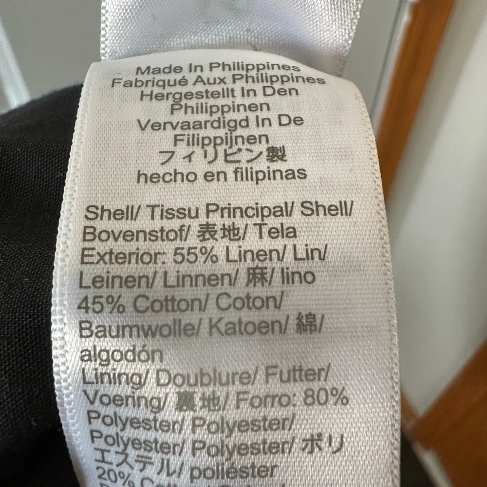 J. Crew Linen-Cotton Blend City Skirt Black. Size 16. - Picture 8 of 9